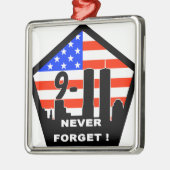 911 nooit vergeten metalen ornament (Links)