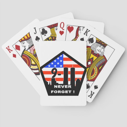 911 nooit vergeten pokerkaarten (Achterkant)