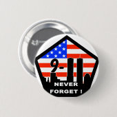 911 nooit vergeten ronde button 5,7 cm (Voorkant /achterkant)