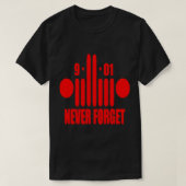 911 NOOIT VERGETEN, vlucht 93 Nationaal Memorial,9 T-shirt (Design voorkant)