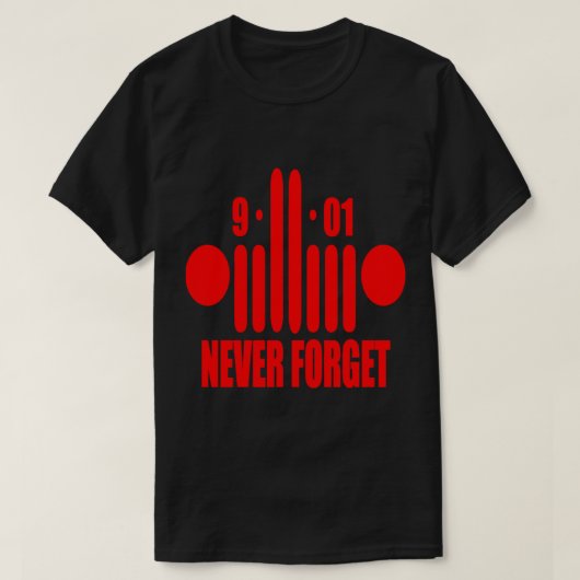 911 NOOIT VERGETEN, vlucht 93 Nationaal Memorial,9 T-shirt (Design voorkant)