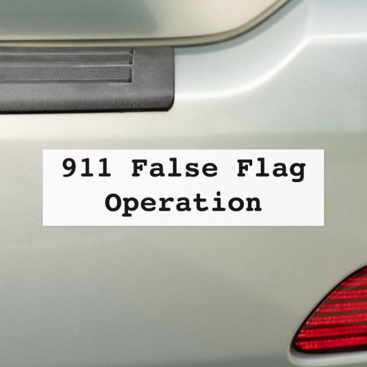 911 operatie onder valse vlag bumpersticker (Op auto)