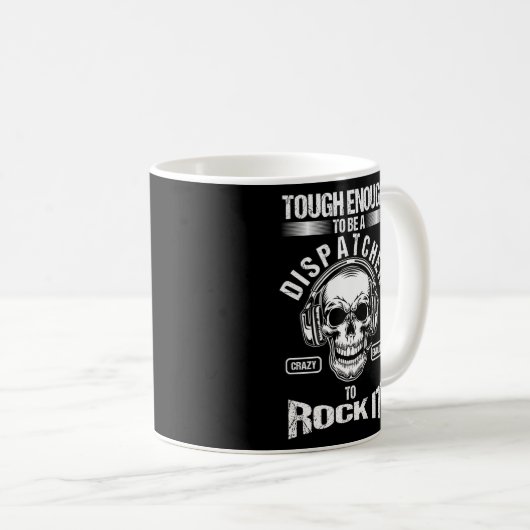 911 Operator Dispatcher Skull USA Eerste Hulpverle Koffiemok (Voorkant rechts)