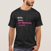 911 Operator of Noodzender Moeder Vrouw Moth T-shirt (Voorkant)