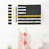 911 Politie-expediteur Thin Gold Line Party Spandoek (Insitu)