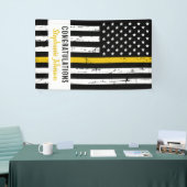 911 Politie-expediteur Thin Gold Line Party Spandoek (Beurs)
