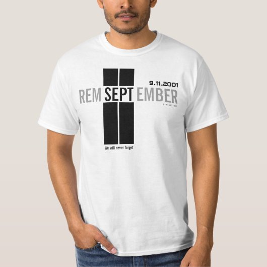 911 Remember 11 September T-shirt (Voorkant)