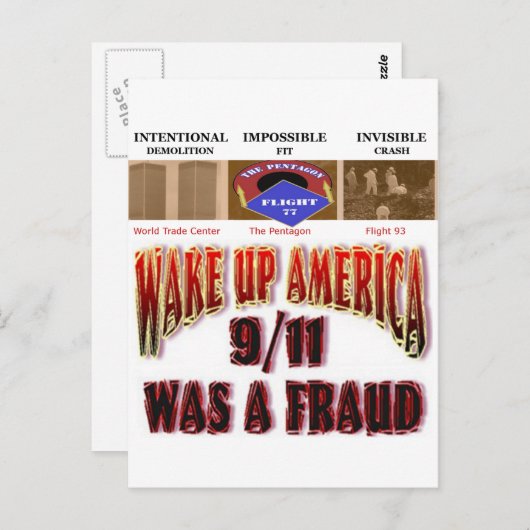 911 Samenzweringskaarten Briefkaart (Voorkant / Achterkant)