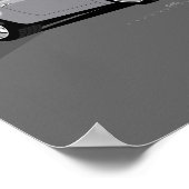 911 Silver Classic Car – Minimalistisch Retro Zilv Poster (Hoek)