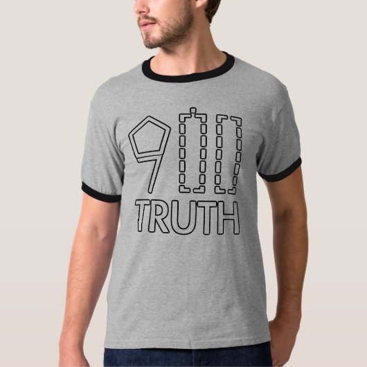 911 Truth Mannen Ringer T-shirt (Voorkant)