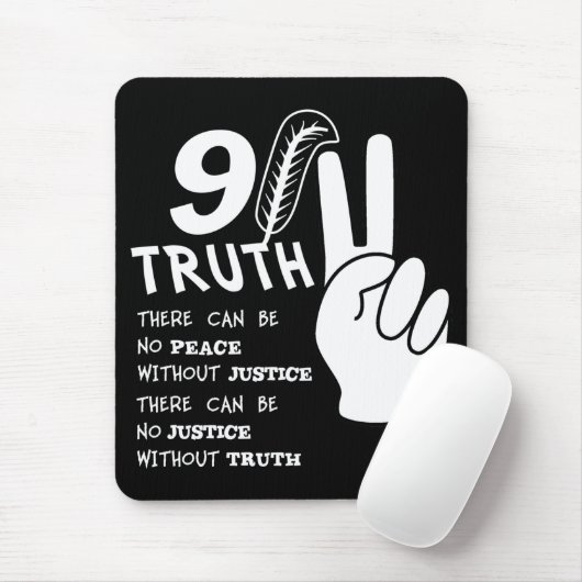 911 Truth No Peace without Justice mousepad Muismat (Met muis)