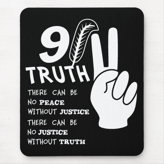 911 Truth No Peace without Justice mousepad Muismat (Voorkant)