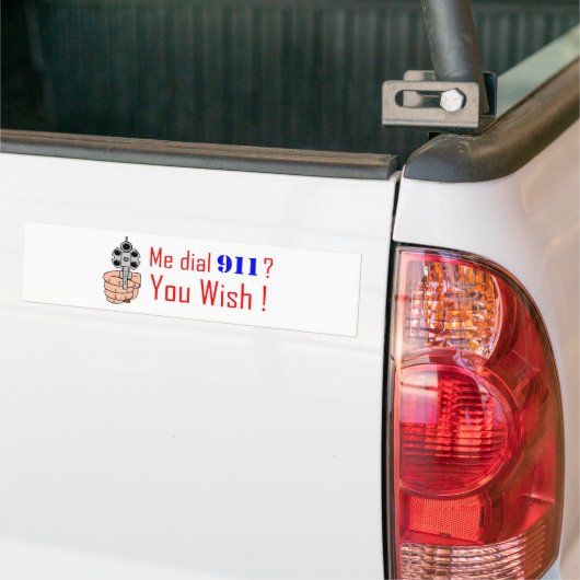 911 u wenst bumpersticker (Op Truck)