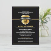 911 Uitnodiging tot verzending met Gold Line (Staand voorkant)