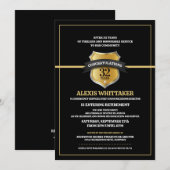 911 Uitnodiging tot verzending met Gold Line (Voorkant / Achterkant)