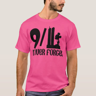 911 Vergeet Twin Towers Memorial nooit T-shirt