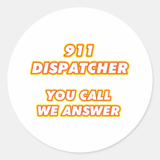 911 verzender-1 ronde sticker (Voorkant)
