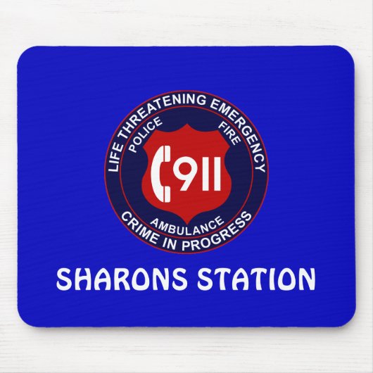 911 Verzender - Call Taker Mousepad Muismat (Voorkant)