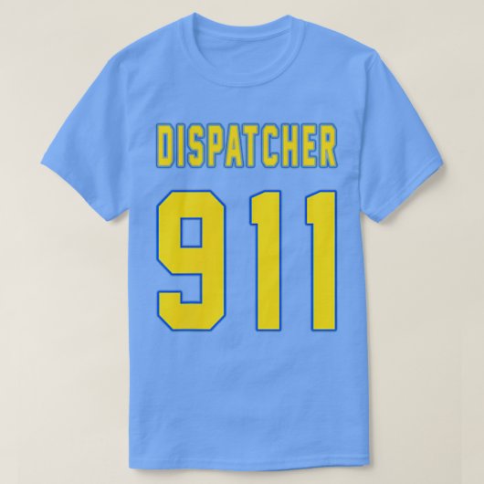 911 Verzender met Amerikaanse vlag op de achterkan T-shirt (Design voorkant)
