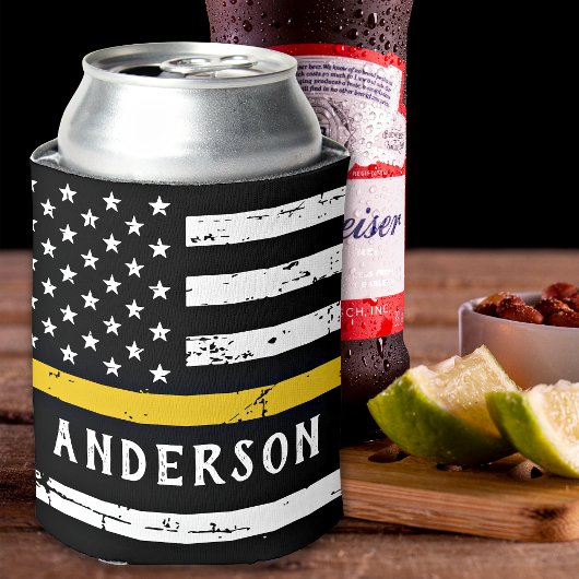 911 Verzender op maat gepersonaliseerd thin Gold L Blikjeskoeler