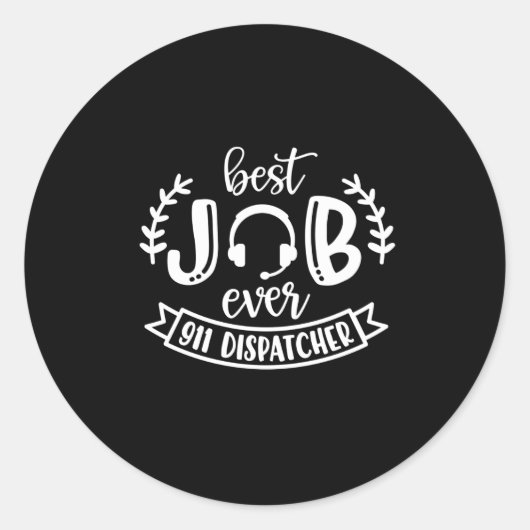 911 verzender, responder, gouden regel ronde sticker (Voorkant)