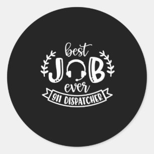 911 verzender, responder, gouden regel ronde sticker