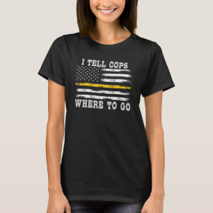 911 Verzender Usa vlag - Gele lijn die ik zeg tege T-shirt