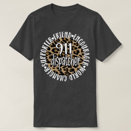 911 Verzender via Gele Line Emergency Operator T-shirt (Design voorkant)