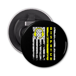 911 Verzendverlener Thin Gold Line Dispatcher Button Flesopener