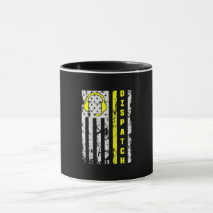 911 Verzendverlener Thin Gold Line Dispatcher Mok