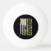 911 Verzendverlener Thin Gold Line Dispatcher Pingpongbal (Voorkant)