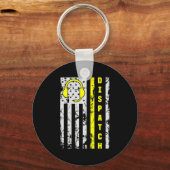 911 Verzendverlener Thin Gold Line Dispatcher Sleutelhanger (Voorkant)