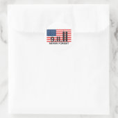 911 Vlag Ronde Sticker (Tas)