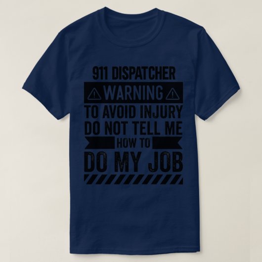 911 Waarschuwing voor verzender 2 T-shirt (Design voorkant)