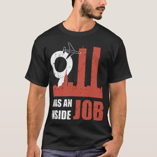 911 was een binnenstebuiten werkgeek t-shirts (Voorkant)