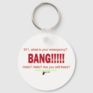 911, wat is je noodgeval? sleutelhanger