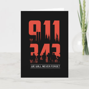 911 We zullen nooit 343 brandweerlieden vergeten Kaart