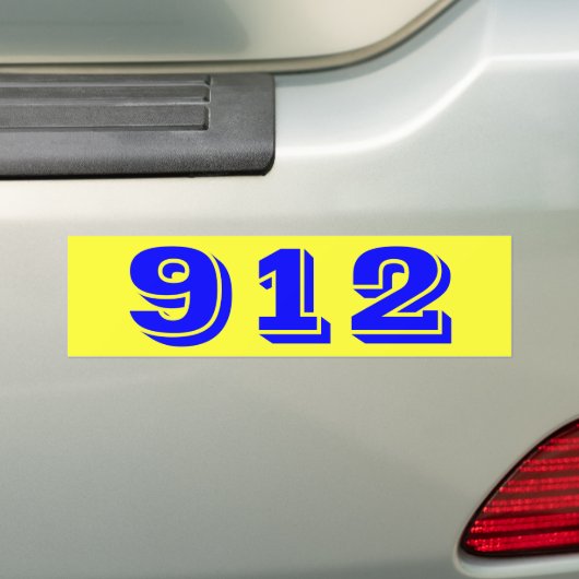 912 Negen 12 Bumpersticker (Op auto)