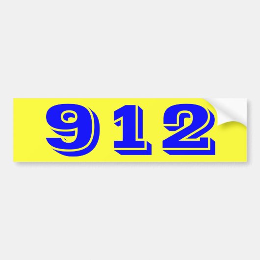 912 Negen 12 Bumpersticker (Voorkant)