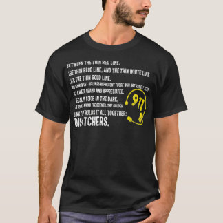 913 Dun Gold Line tussen Red Blue T-shirt
