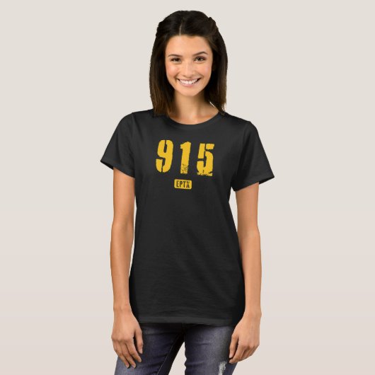 915 EPTX El Paso TX Robuust potloodontwerp T-shirt (Voorkant volledig)