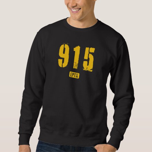 915 EPTX El Paso TX Ruw Sjabloon Ontwerp Trui (Voorkant)