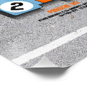 917 Blue - Orange Design Perfect Poster (Hoek)