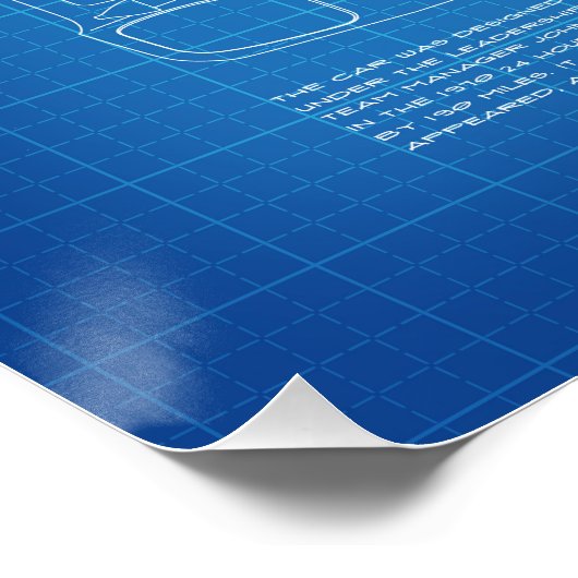 917 Daytona Blueprint Perfect Poster (Hoek)