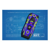 917 Hippie Car Blueprint Perfect Poster (Voorkant)