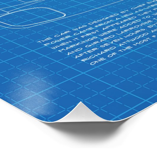 917 Hippie Car Blueprint Perfect Poster (Hoek)