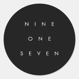 917 Netnummer Ronde Sticker