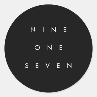 917 Netnummer Ronde Sticker