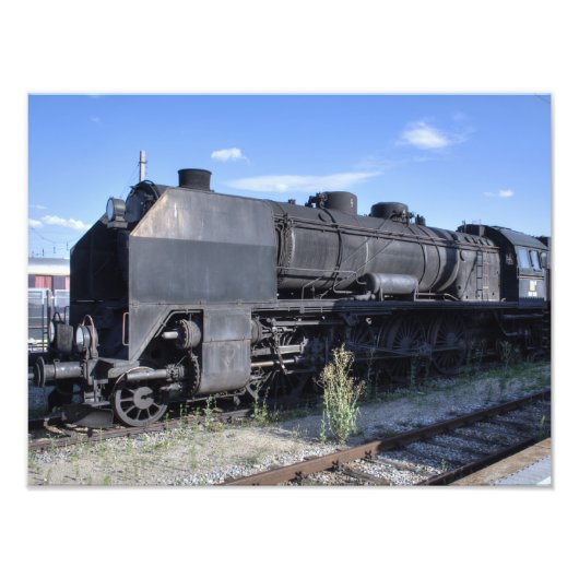 919.138 Stoomlocomotief Foto Afdruk (Voorkant)