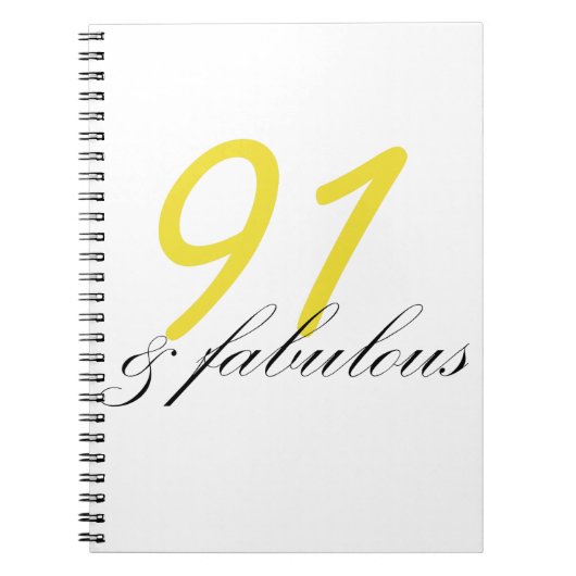 91 & Fabulous Notitieboek (Voorkant)